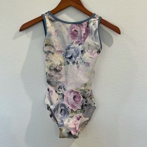 Elevé Leotards girls size M pastel floral print leotard.